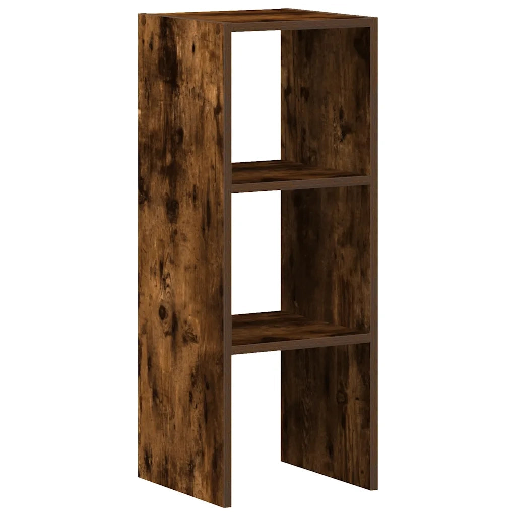 Libreria Impilabili Rovere Fumo 30x30x80 cm Legno Multistrato 858811