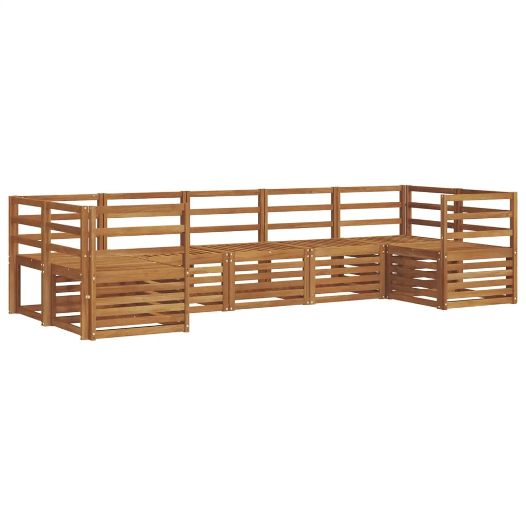 Set divani 7 pcs Naturale Legno di Acacia Massello 3375389