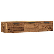 Mobiletto a muro versatile e di design 102 x 30 x 20 cm realizzato in legno composito con finitura effetto legno anticato 02_0050988