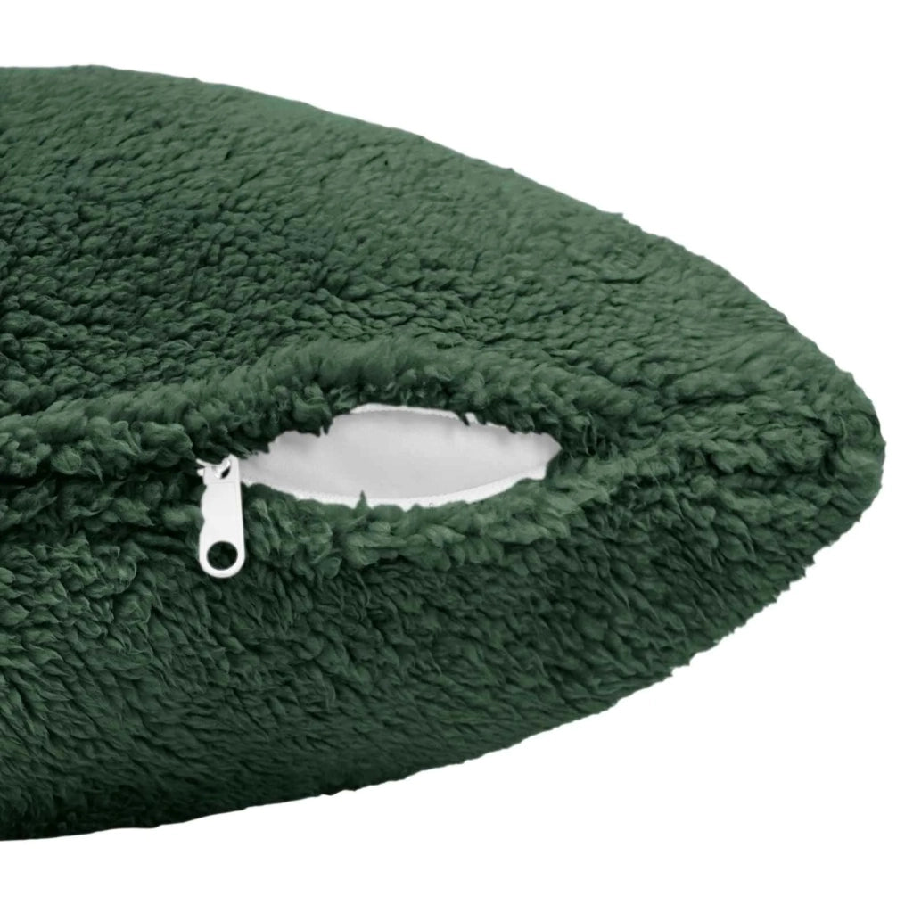 Federa 2 pcs HEERLEN Verde Scuro 80 x 80 cm Bouclé 913715