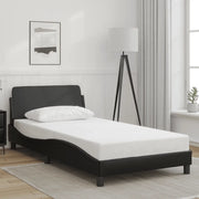 Giroletto con Testiera Nero 100x200 cm in Similpellecod mxl 89701