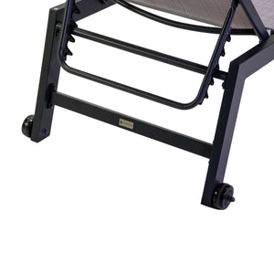 Lettino Prendisole da Giardino 203,5x70xh42,5 cm in Alluminio e Textilene Altamura Antracite