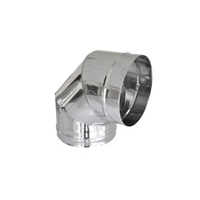 CURVA IN ACCIAIO 316L  A 90  ° PER CANNE FUMARIE- Diam. 200- DK- pezzi 1