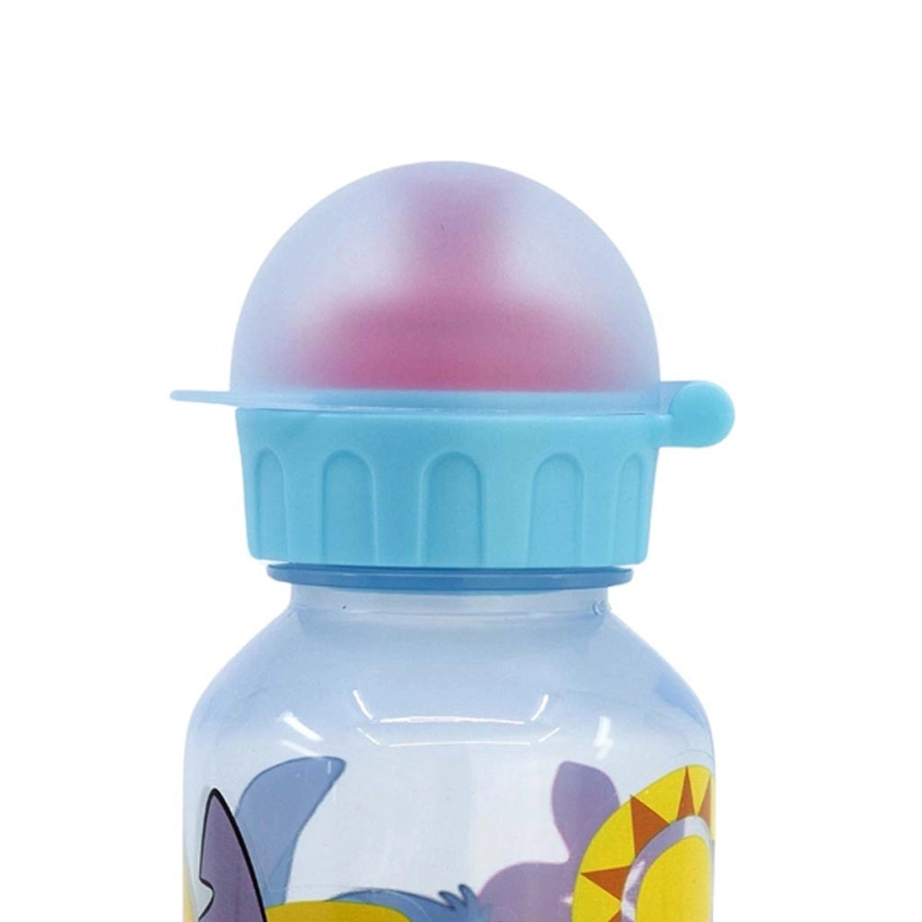 Borraccia 370ml per Bambini Tappo Sportivo a Motivo Stitch Blu Disney