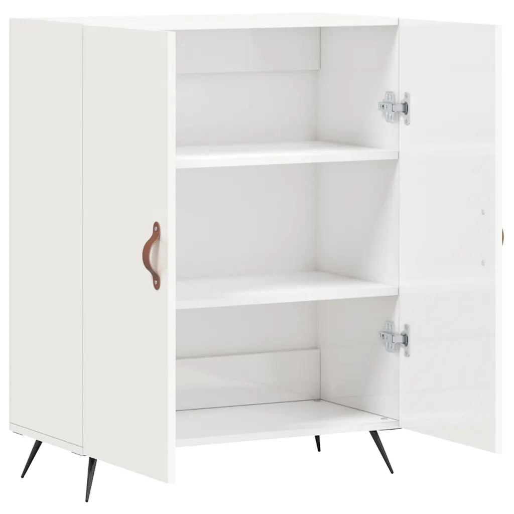 Credenza 69,5x34x90 cm in Legno Multistrato Bianco Lucido 827694