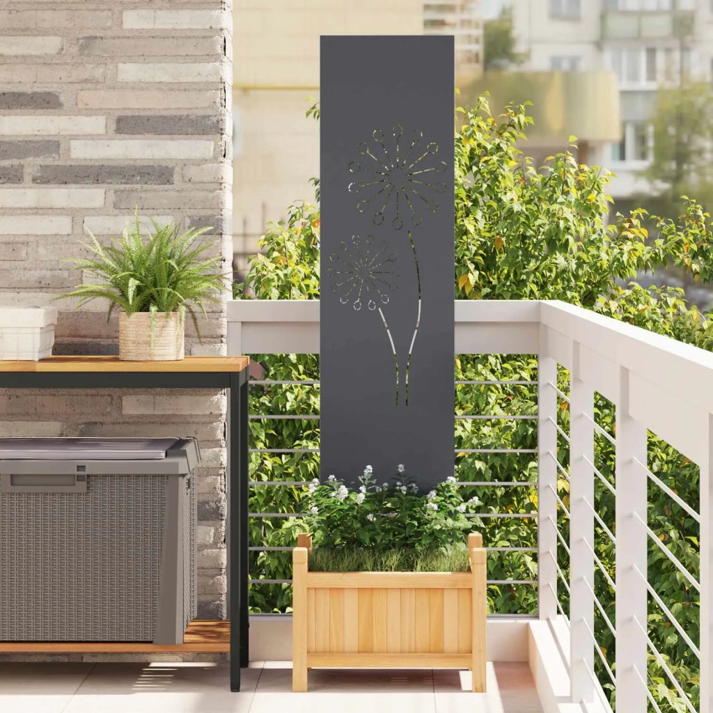 Schermo per privacy in giardino Traforo Antracite 32 x 140 cm 876233
