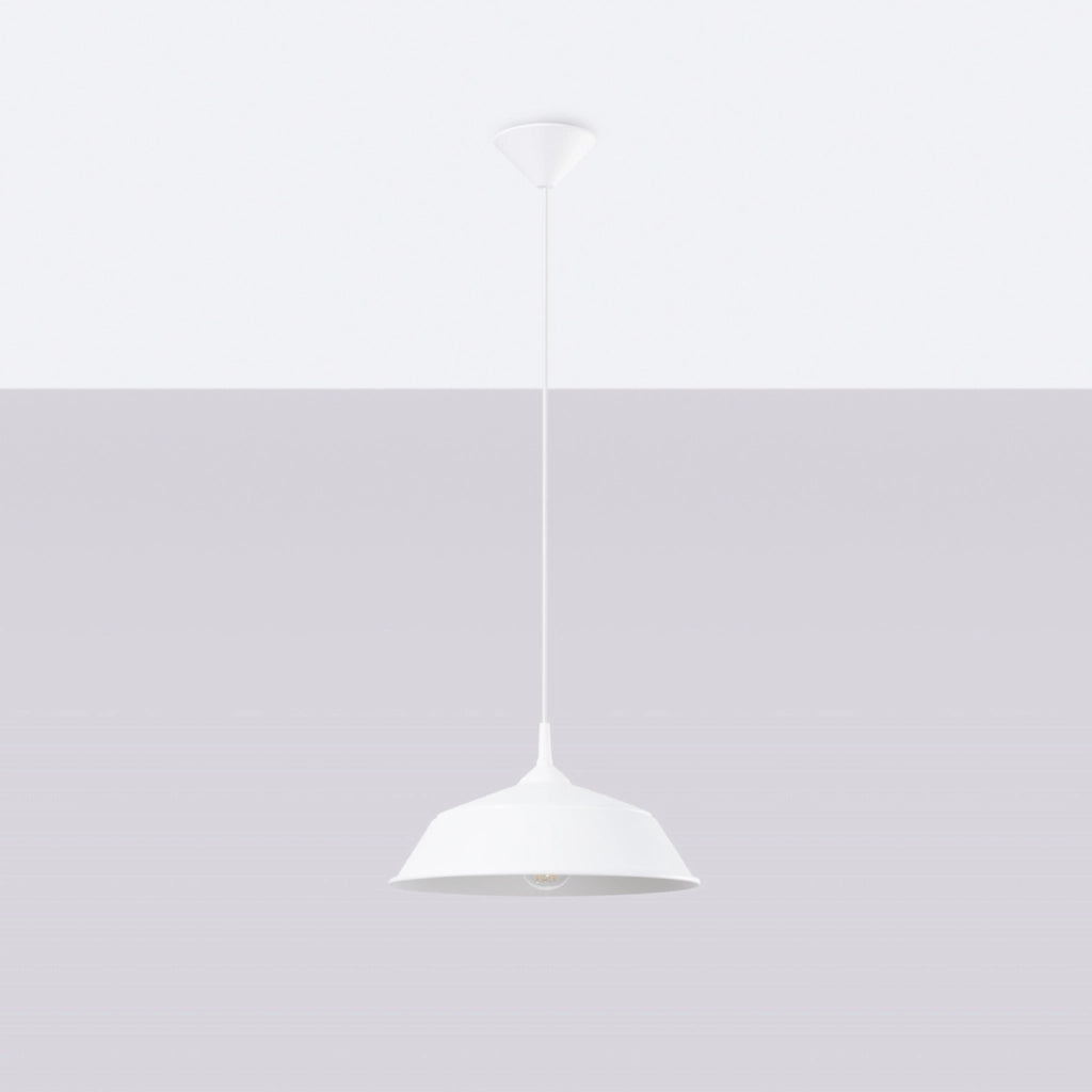 Lampada a sospensione cupola bianca Dagmar E27 Pure Lume