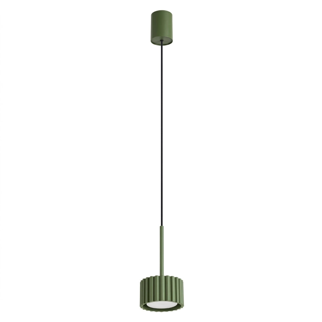 Lampada a sospensione AURA 1 verde oliva Gx53