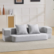 DIVANO Convertibile a 2 Posti 31x31x110 cm Grigio Chiaro in Schiuma