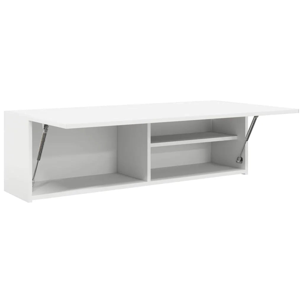 Mobile da Bagno a Parete Bianco 100x25x30 cm in Truciolato 860094