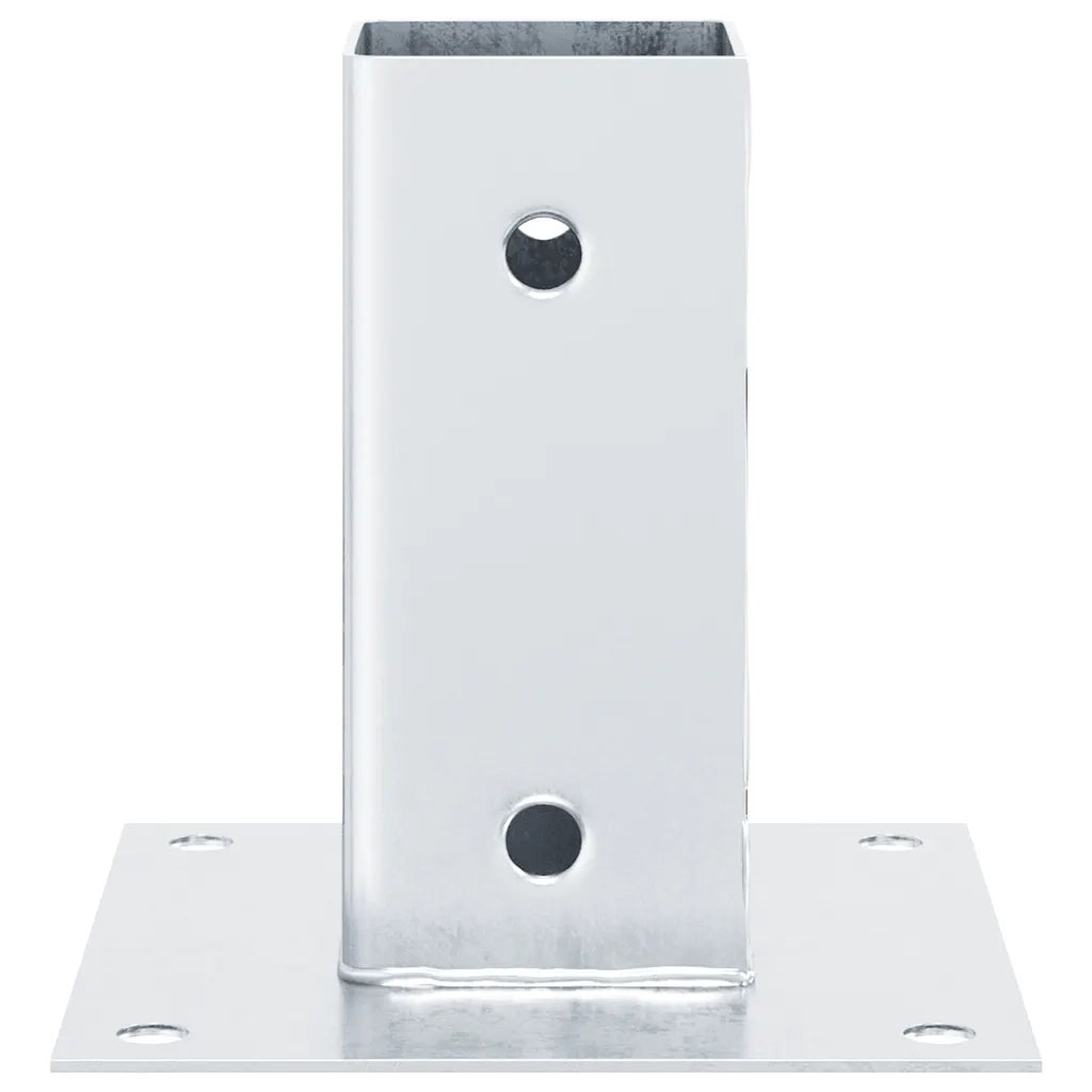 vidaXL Basi per Pali Quadrate 4 pz Argento 71x71 mm in Acciaio Zincato