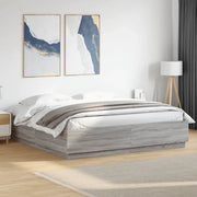 Giroletto-Struttura Letto Grigio Sonoma 200x200 cm in Legno Multistrato 380276