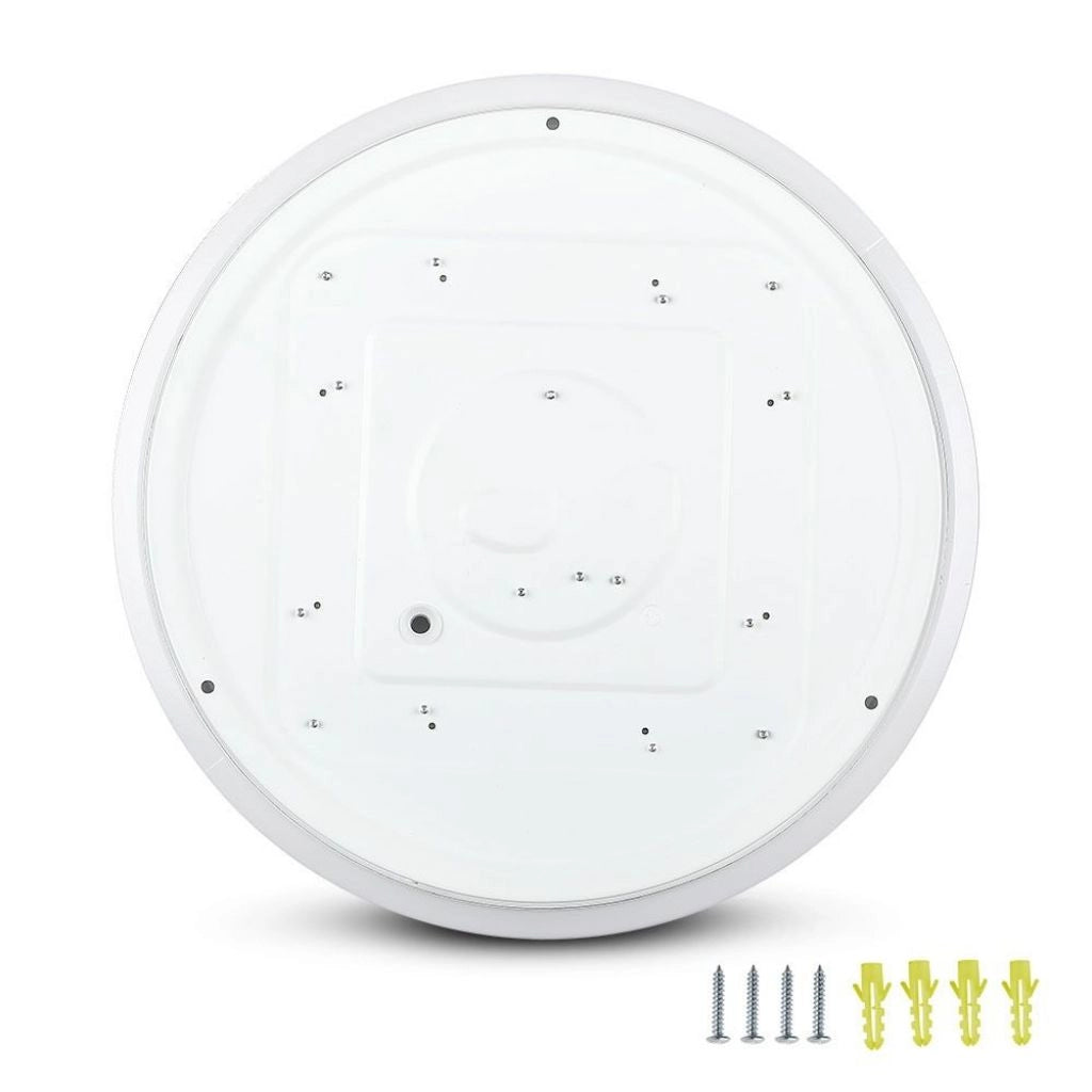 V-TAC VT-8424 Plafoniera LED Rotonda 24W con Interruttore Cambia Colore 3 in 1 Satinata d: 350mm h: 55mm SKU 7607