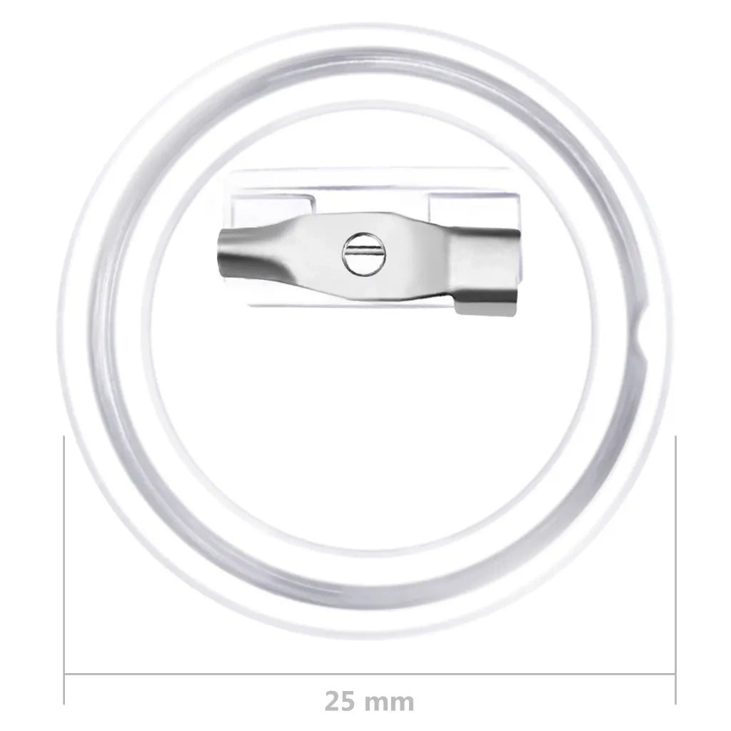 Bottoni per Badge con Spilla 100 Set in Acrilico 25 mm CFW8430647