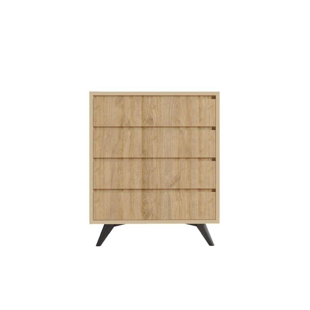 Cassettiera in legno "Suvera" - 70 x 40 x 86 cm - Marrone chiaro
