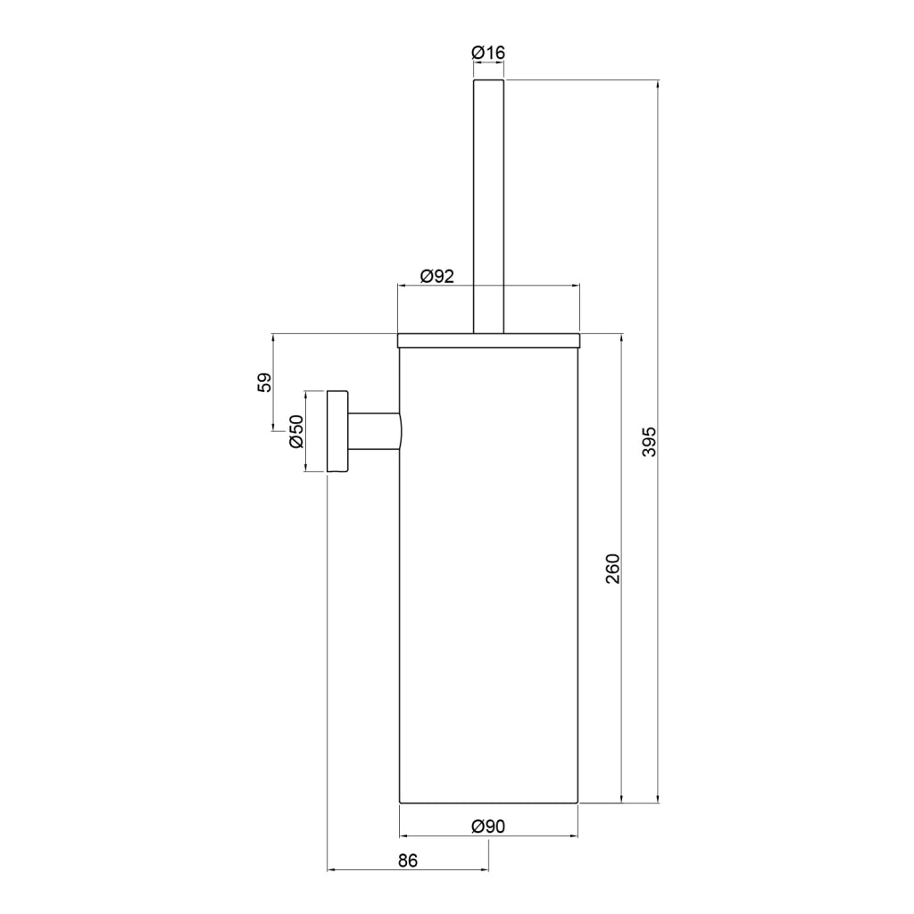 SINED Porta Scopino in acciaio inox 316L con finitura oro rosa ideale per bagni interni ed esterni resistente alla corrosione modello LEVANTE