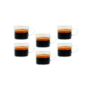 Set 6 Tazzine Tazze Caffè Vetro Borosilicato Lyra 100 cc Tognana
