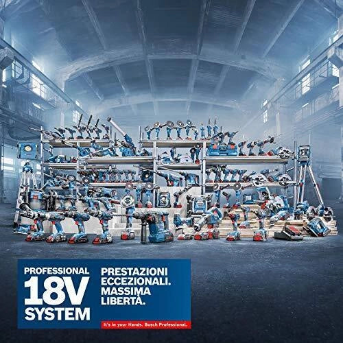 Bosch GSS 18V-10 Levigatrice Orbitale a Batteria 18 V 5 Ah con Fissaggio Velcro e Sistema Click and Clean colore Nero