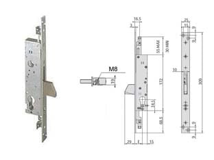 SERRATURA TRIPLICE DA INFILARE PER MONTANTI SOLO CATENACCIO 46820- - mm.35 (46820350) - 1 pezzi CISA