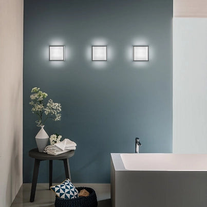 Lampada da Parete e Soffitto IP54 in Alluminio Verniciato Corten, Stile Moderno per Interni ed Esterni, Attacco E27, Dimensioni 12.2x25x9.5 cm