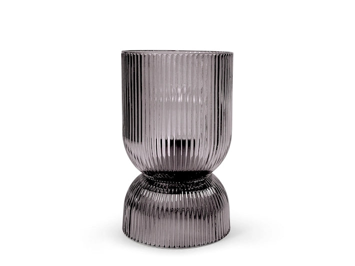 Lampada led lumia in vetro trasparente colore purple cm 11,5x18. 