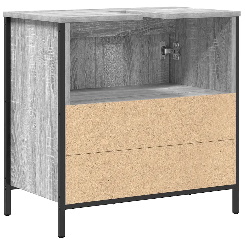 Mobile Lavabo da Bagno Grigio Sonoma 60x34,5x60 cm 861895