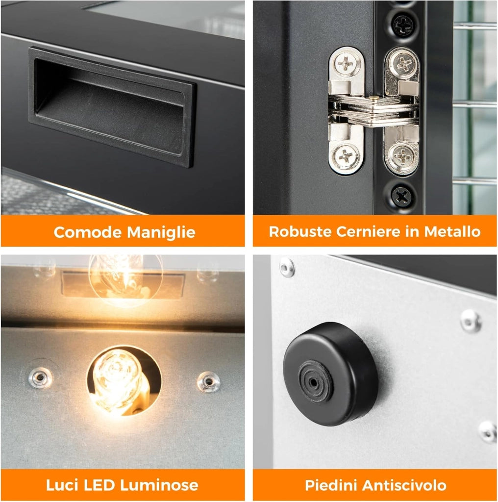 850W Essiccatore Alimentare, Disidratatore per Cibo in Acciaio Inox con 10 Vassoi, 10 Programmi, Timer e Temperatura da 30-75℃, Accessori Inclusi, per Frutta, Verdura e Carne