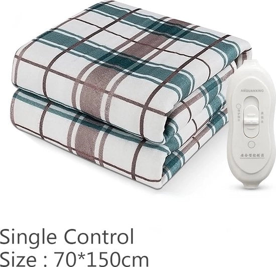 Deken elettrico a forma di riquadro - Controllo singolo - 220V - Riscaldamento termico - 3 impostazioni di temperatura - 70x150cm