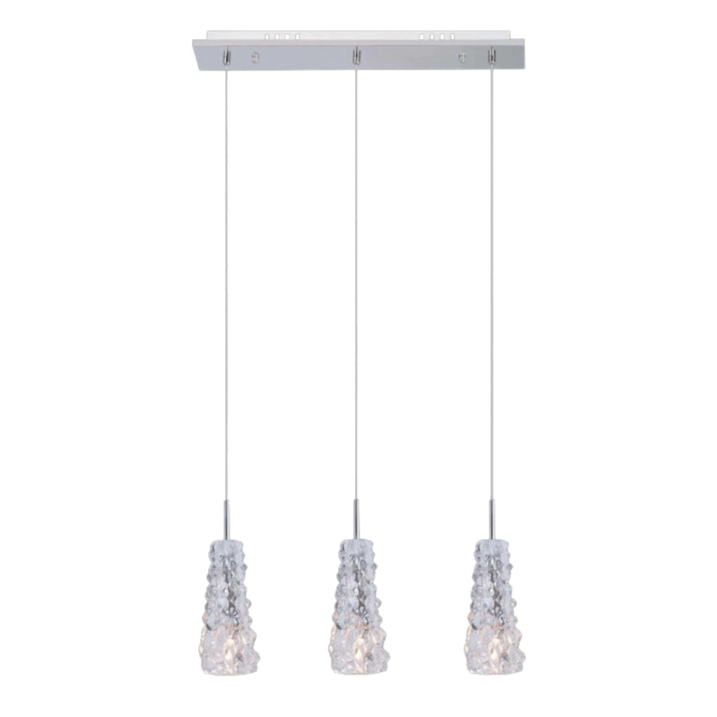 Lampadario decorativo Viviera Italux cromo vetro 3xG4 20W