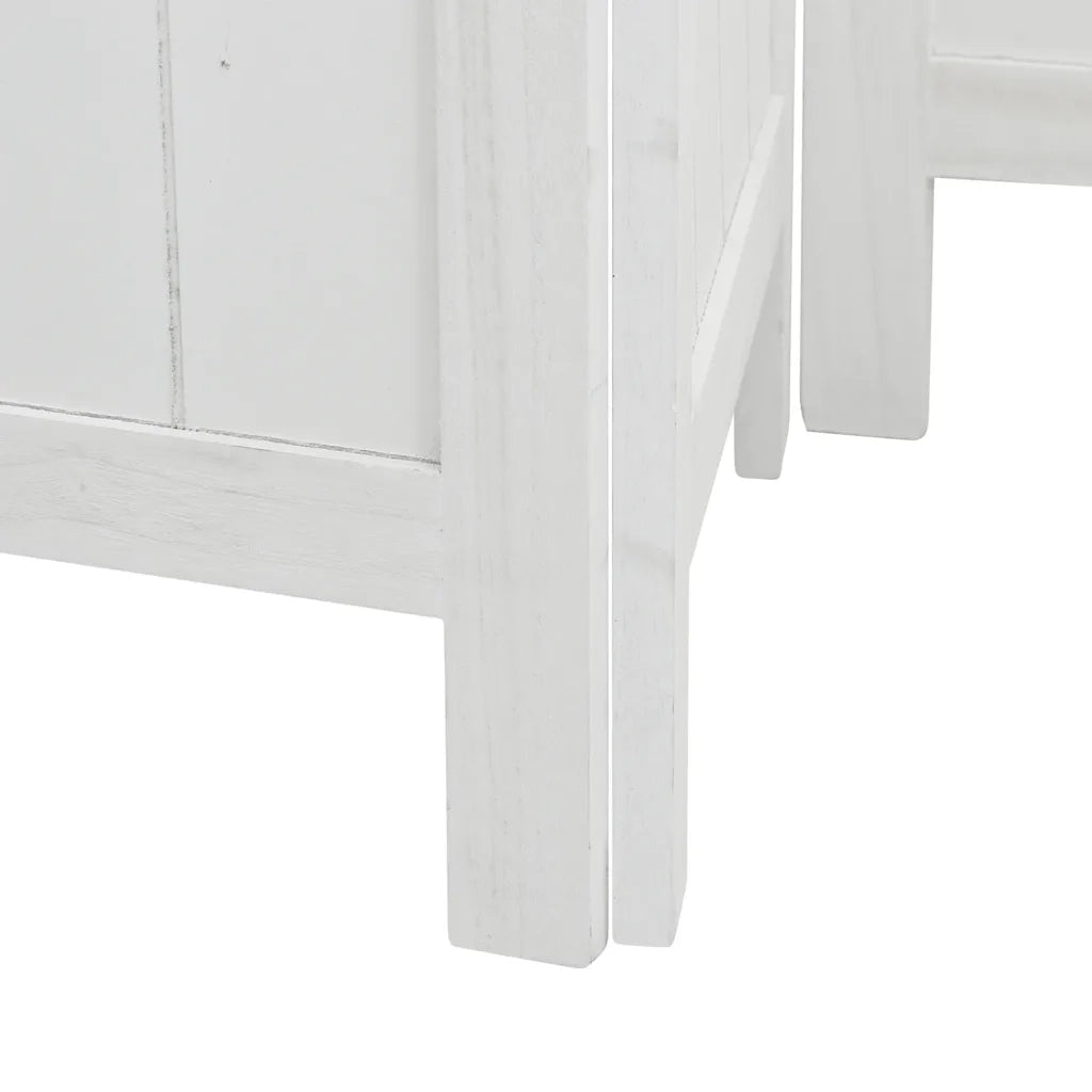 Divisorio Ambienti | Divider per stanze | Paravento 6Pannelli Bianco Legno Massello di Paulownia