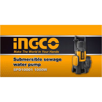 Pompa immersione 1000 W sommersa acque sporche nere - Ingco SPD10001