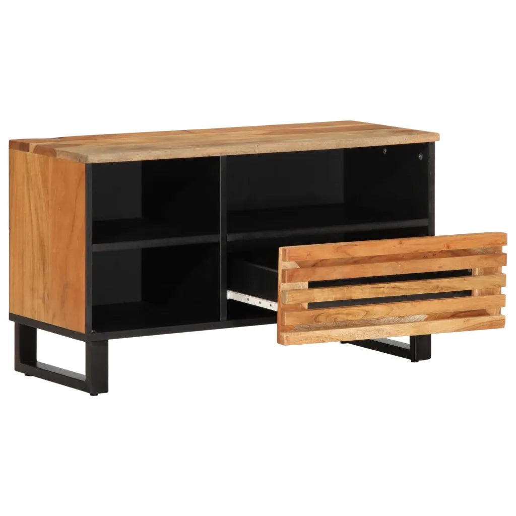 Mobile Porta TV 80x34x46 cm in Legno Massello di Acacia 377520