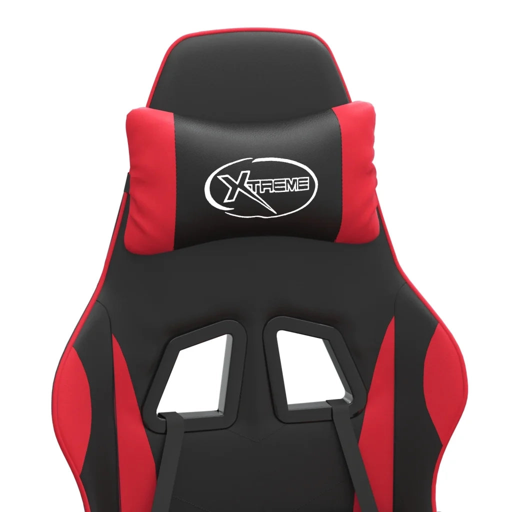 Sedia da Gaming | Sedia da e-sports Nera e Rossa in Similpelle
