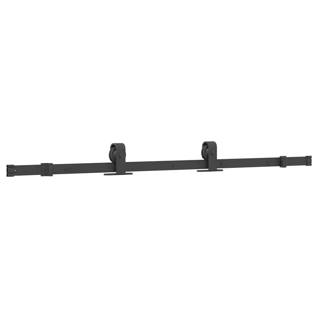 Porta Scorrevole con Ferramenta Nera 76x205 cm in Vetro ESG 3375903