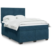 Giroletto a Molle con Materasso Blu 160x200 cm in Velluto 3293252