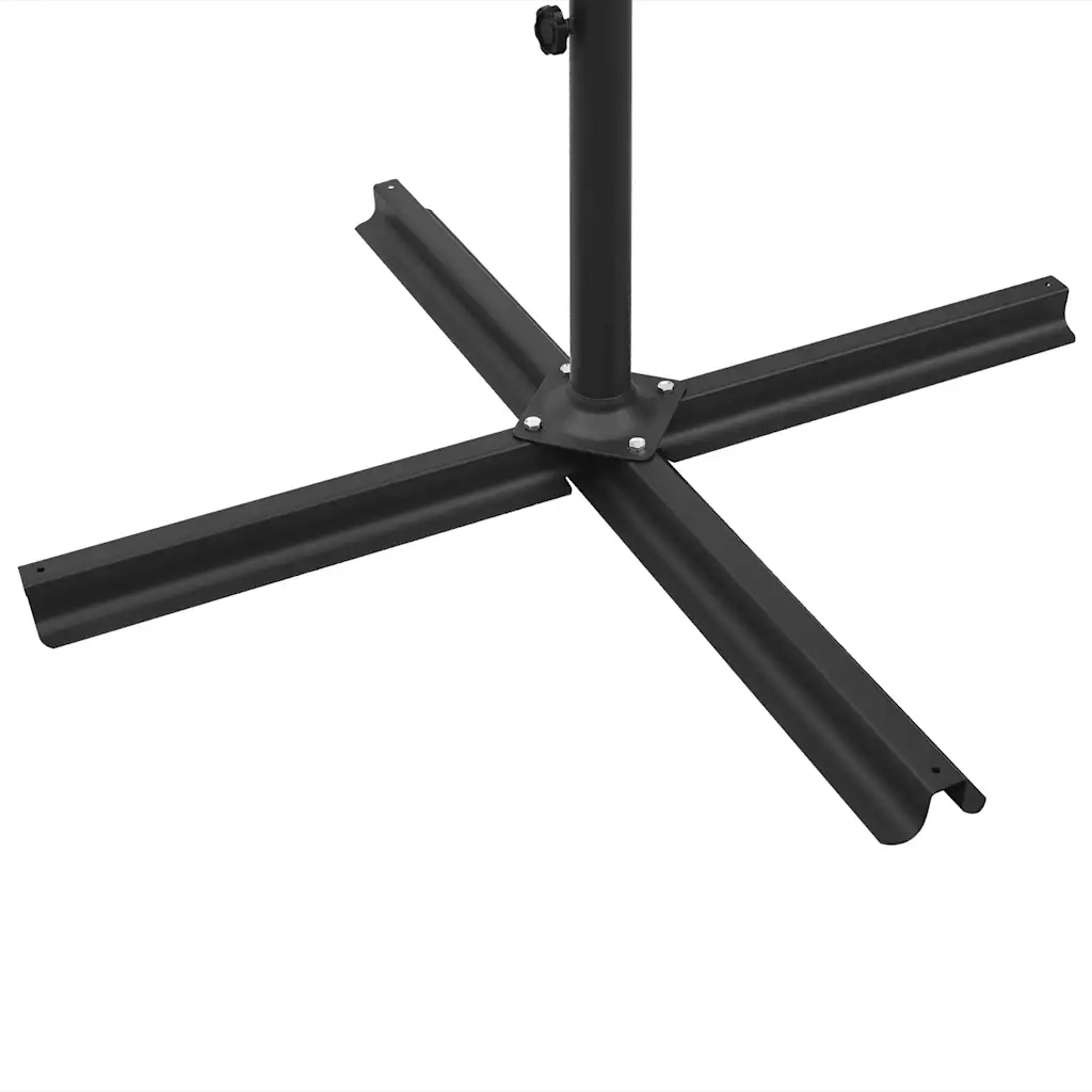 Ombrello | Parasolne Doppio con Palo in Acciaio Nero 600x300 cm