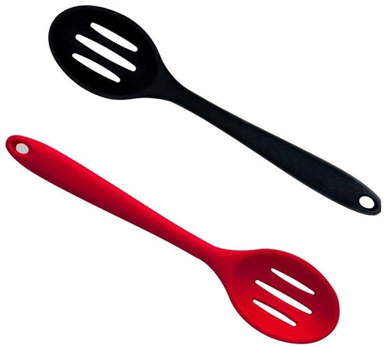 Set di cucchiai da cucina con incastro, 2 pezzi, cucchiaio da silicone termoresistente e abrasione resistente per mescolare, scuotere e amalgamare