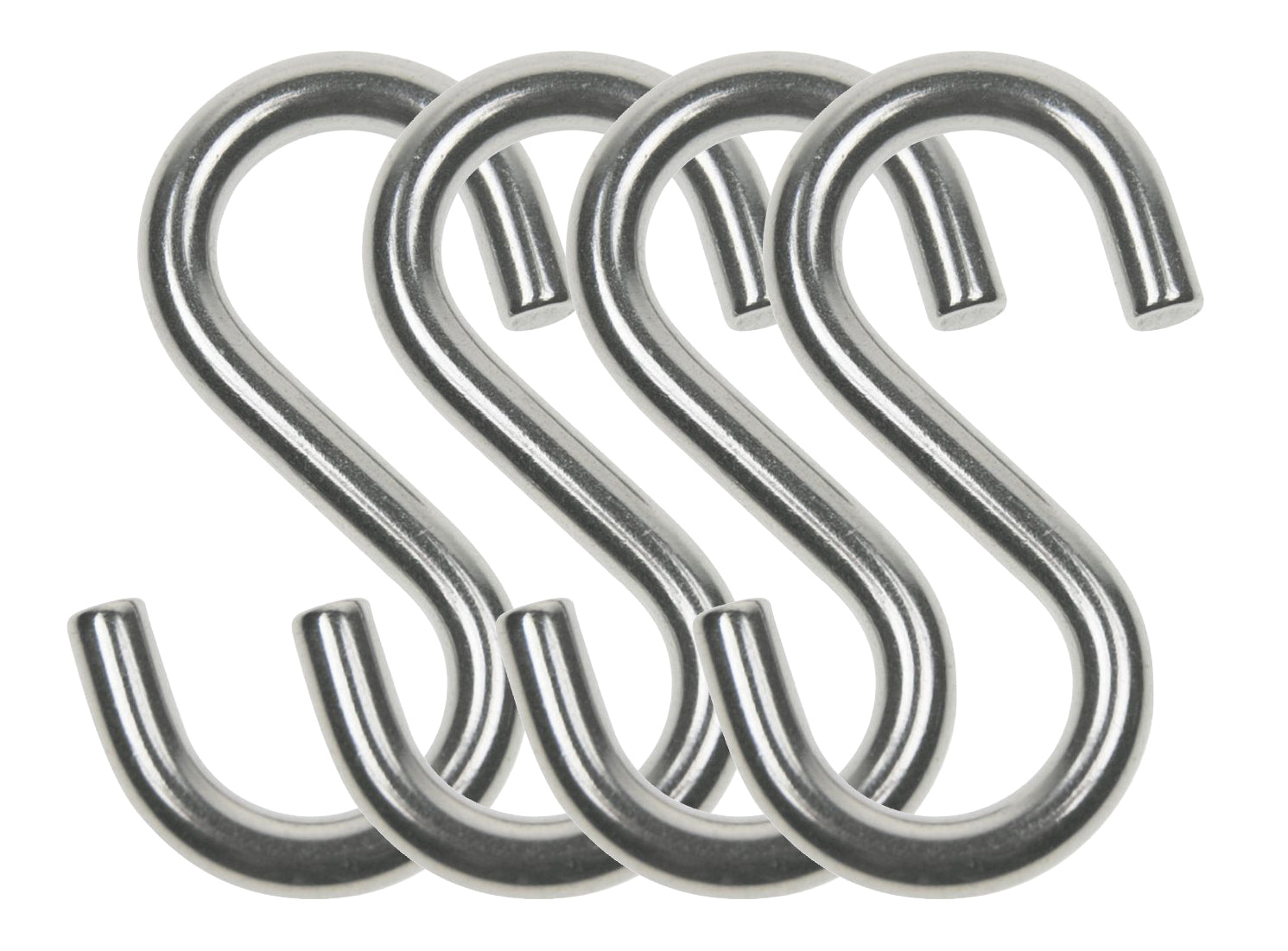 Set 4 Pz Ganci In Metallo A Forma Di "S"
