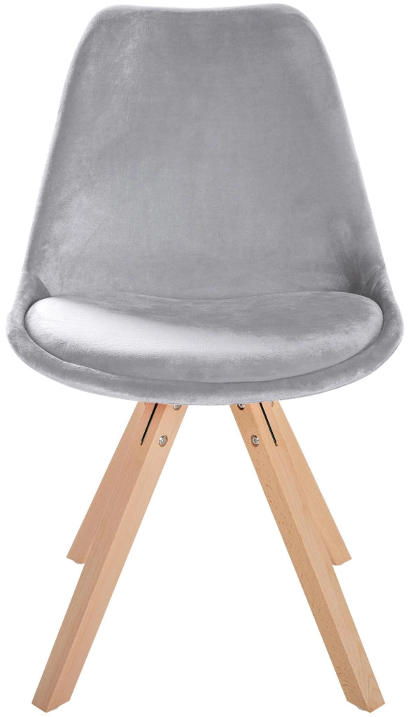 Sedia Sofia Velvet grigio chiaro,natura (quadrato)