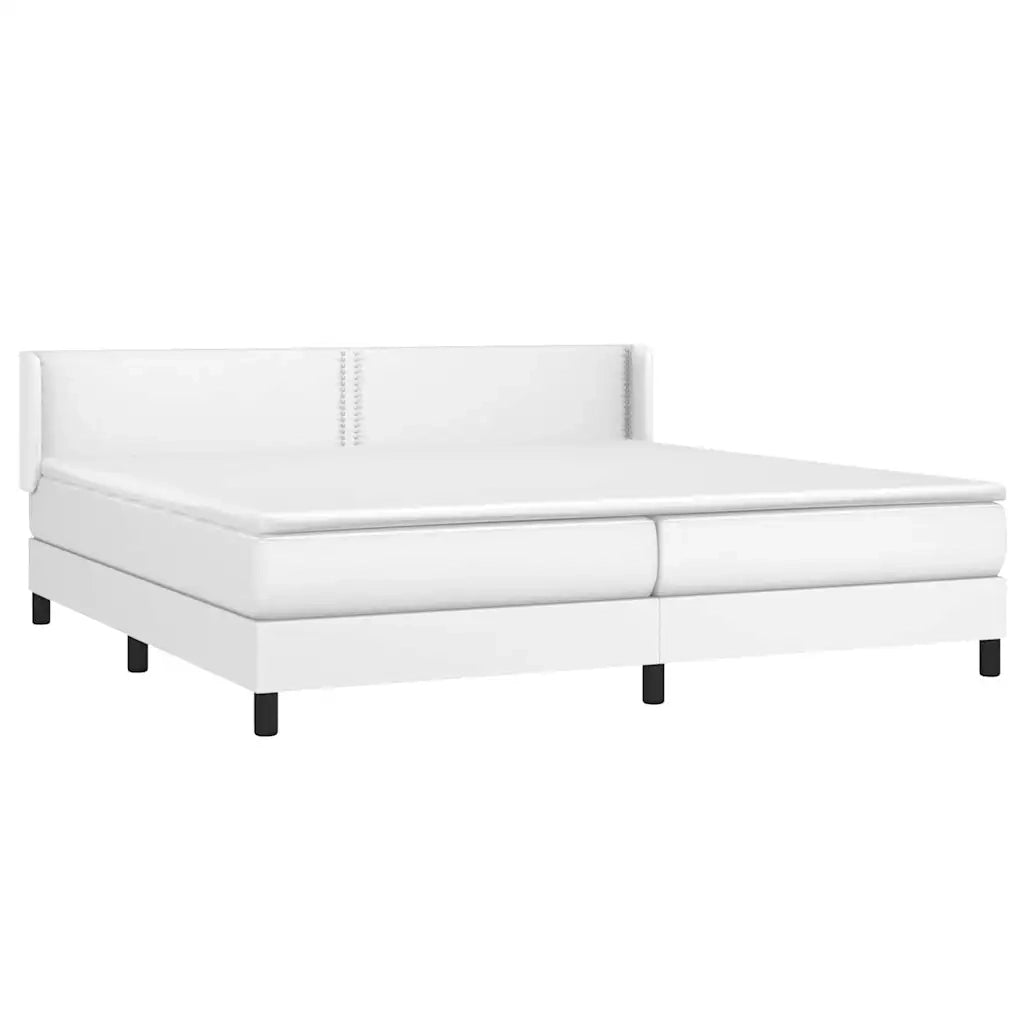 Giroletto a Molle con Materasso Bianco 200x200cm in Similpelle 3130740