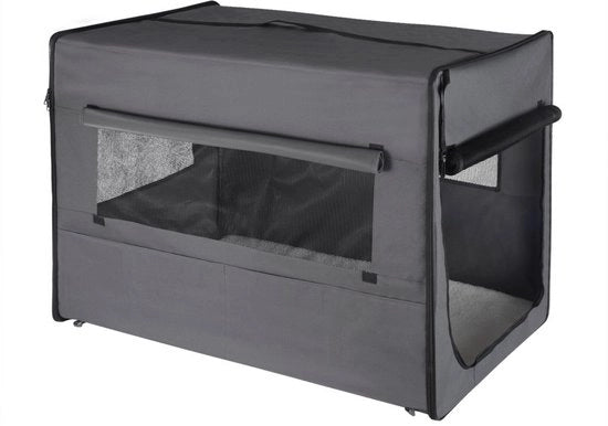 Banchina per cani - autobanchina ampi - sicura & robusta - con cuscino - ideale per il trasporto - grigia - 103x71x79 cm