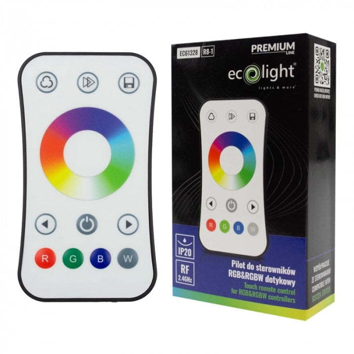 Telecomando RF touch R8-1 per LED RGB/RGBW bianco Ecolight