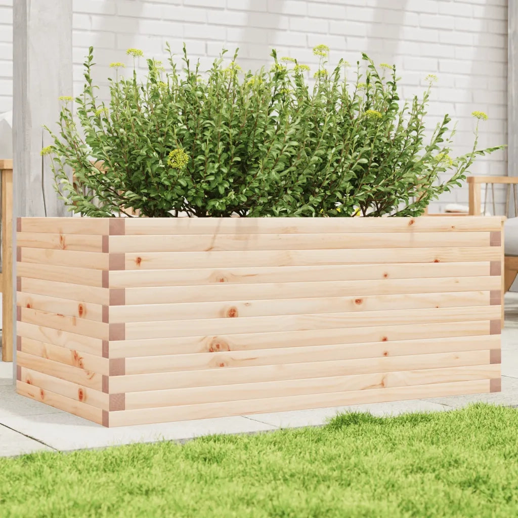 Fioriera da Giardino-Vaso da Esterno 110x60x45,5 cm in Legno Massello di Pino 314218