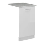 Pannello frontale R-Line Bianco lucido/Bianco 45 cm, PL Marmo Vicco