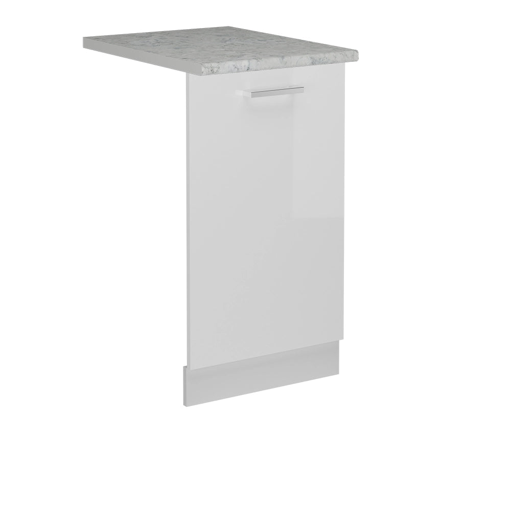Pannello frontale R-Line Bianco lucido/Bianco 45 cm, PL Marmo Vicco