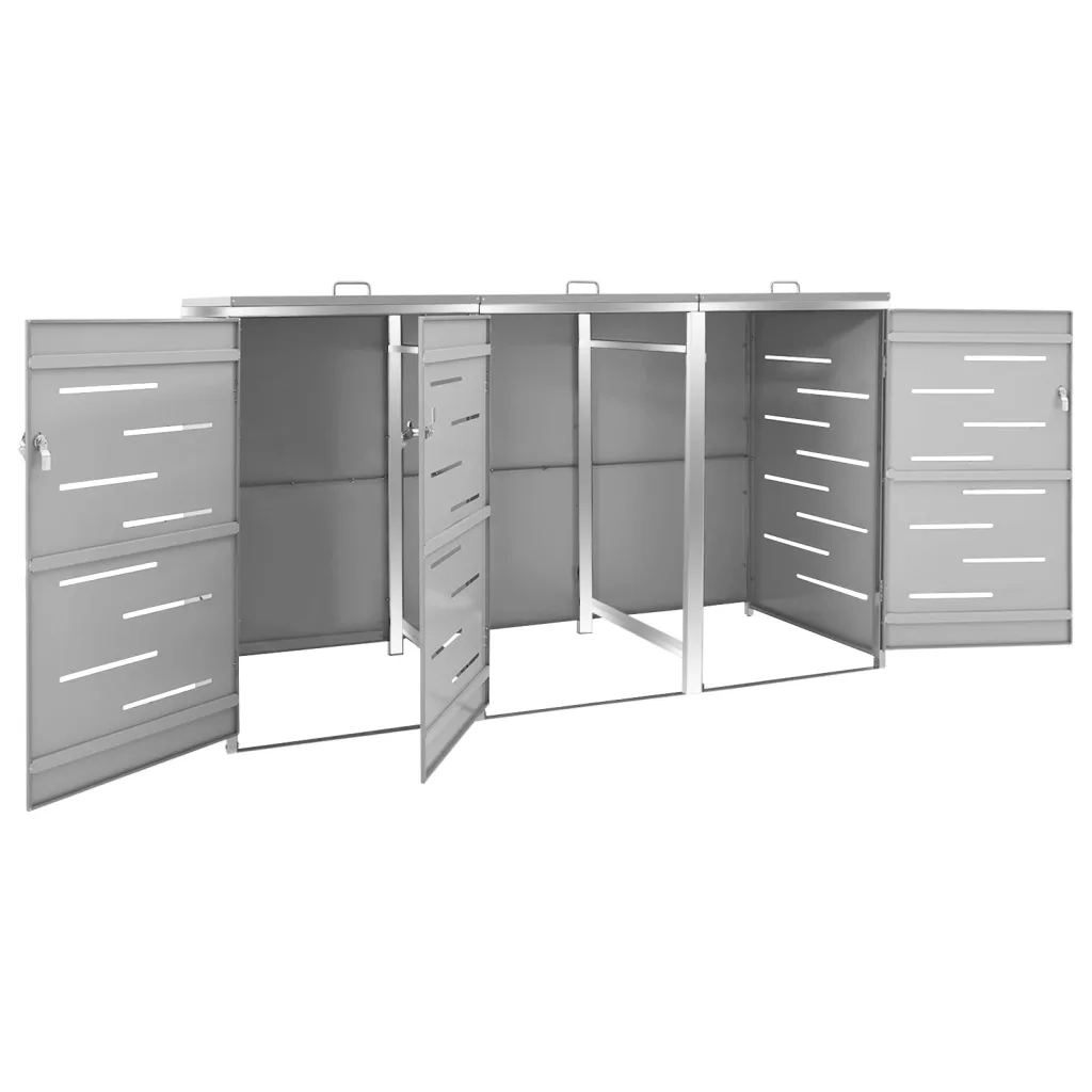 Copribidone per Spazzatura Singolo 69x77,5x112,5cm Acciaio Inox 149560