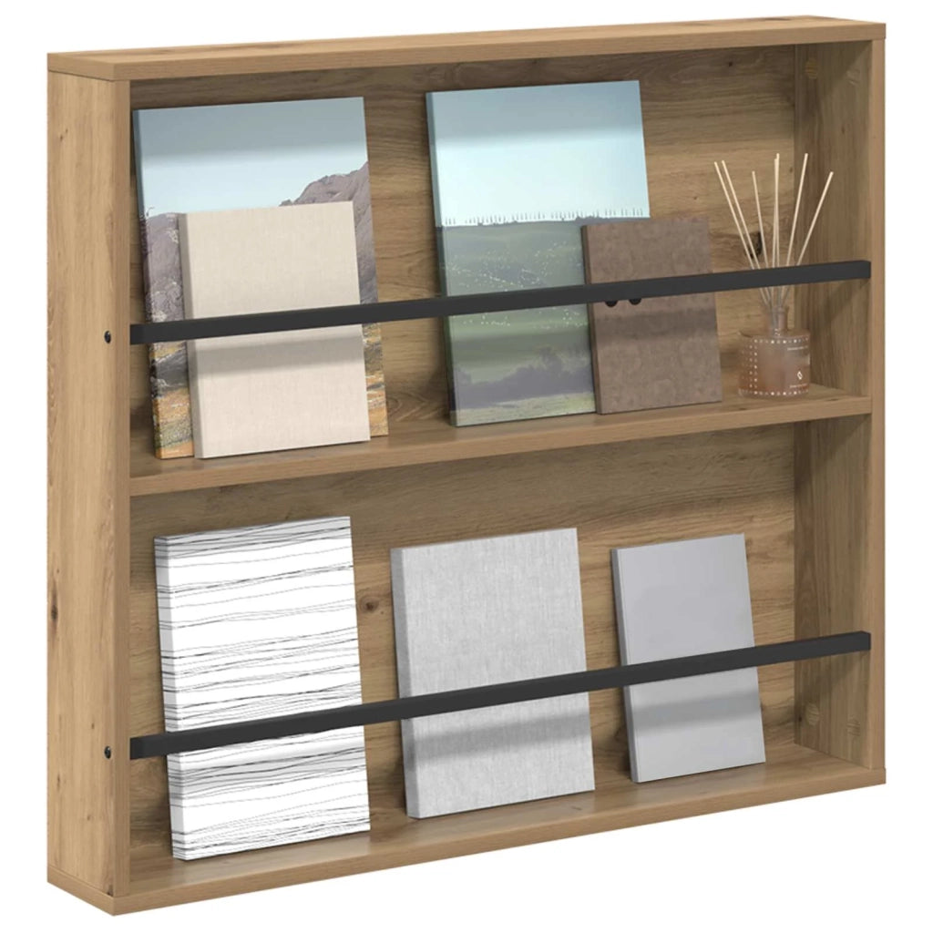 Scaffale per riviste Rovere artigianale 80 x 12 x 70 cm 890850
