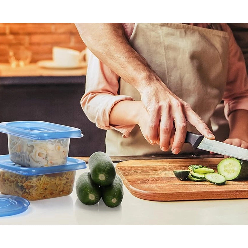 Trade Shop - Set 21pz Contenitori Con Coperchi Per Alimenti In Plastica Trasparenti Impilabili Microonde -