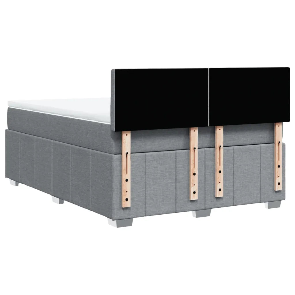 vidaXL Giroletto a Molle con Materasso Grigio Chiaro 140x190cm Tessuto