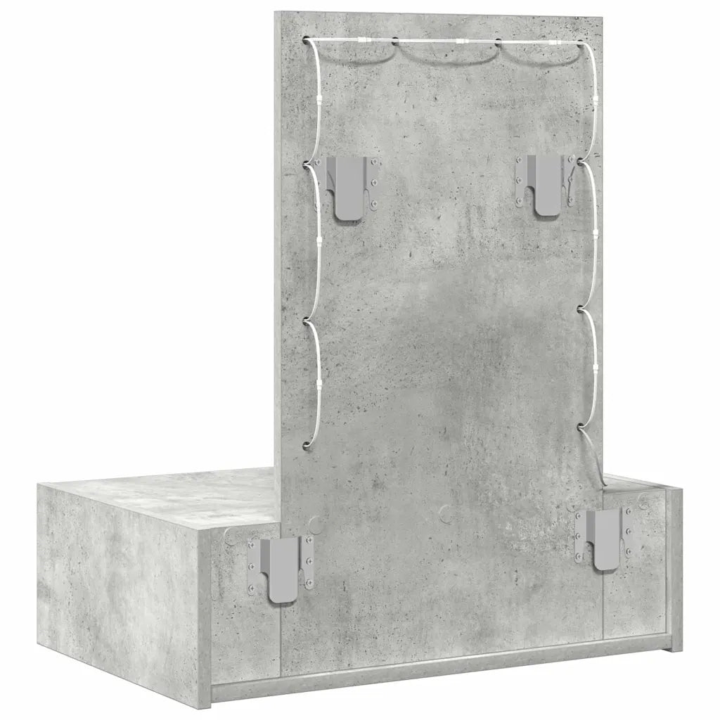 Toeletta | Tavolo da Trucco Grigio 60 x 40 x 70 cm Legno multistrato